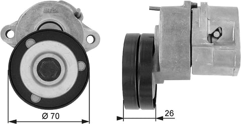 Gates T38213 Tensioner Pulley, Ribbed Drive Belt