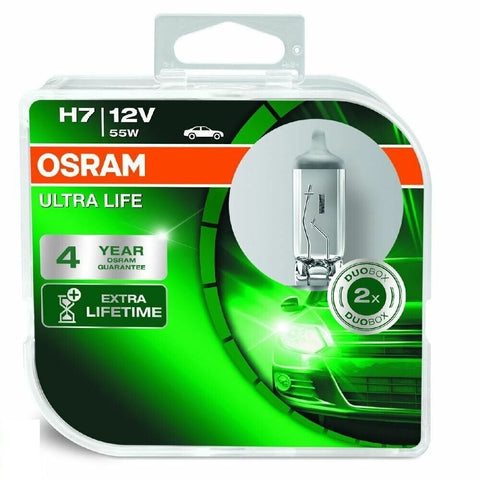 2 X OSRAM H7 Ultra Life 12V 55W PX26d 64210ULT-HCB Headlight Bulbs Twin Pack