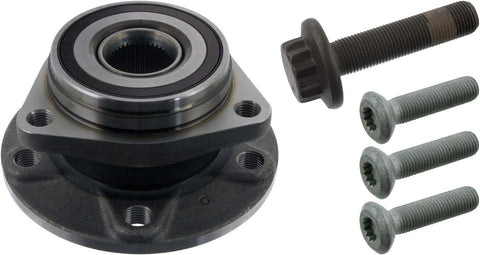 febi bilstein 46334 Wheel Bearing Kit with wheel hub, drive shaft screw and fastening screws, pack of one