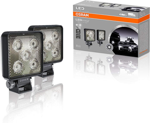 LEDriving CUBE VX70-WD, OFF ROAD LED work lights for near field lighting, wide, 550 lumens, light beam up to 43 m, rectangular high-performance LED spot lights, duo-pack (2 pieces)