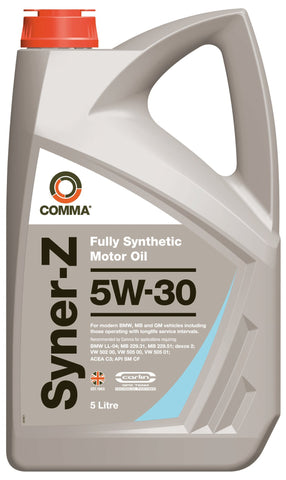 Comma SYZ5L 5L Syner-Z Fully Synthetic 5W30 Motor Oil