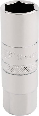 Draper 16772 6 Point Spark Plug Socket, 10mm, 3/8" Square Drive, Blue