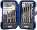 15 Piece Masonry Drill Bit Set with Case - Draper 18550 - Made From Carbride for Concrete and Brick Drills