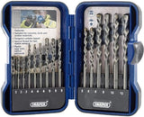 15 Piece Masonry Drill Bit Set with Case - Draper 18550 - Made From Carbride for Concrete and Brick Drills