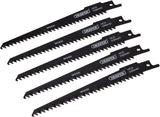 Draper 43430 Reciprocating Saw Blades for Wood and Plastic Cutting, 150mm, 6tpi (Pack of 5)
