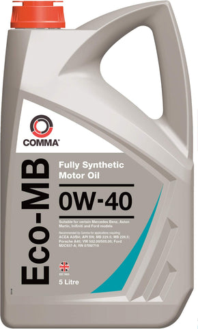 Comma Eco-MB 0W-40 0W40 Fully Synthetic Engine Oil - ECOMB5L - 5 Litres 5L