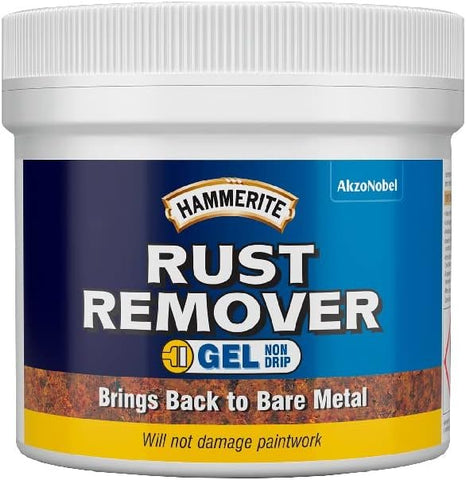 Hammerite Rust Remover Gel. Non Drip Rust Remover for Metal, Rust Converter - Non Damaging to Metal Paint, Suitable for Interior and Exterior - 750ml