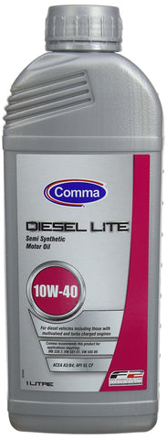 Comma DIL1L 1L Diesel Lite Semi Synthetic 10W40 Motor Oil