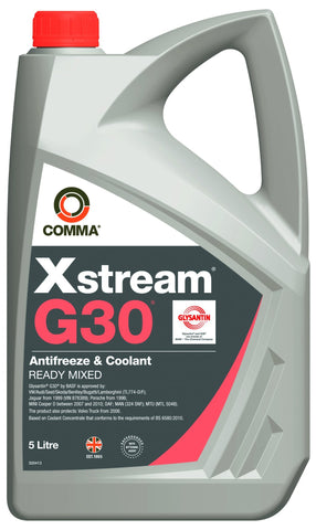 Comma XSM5L 5L Xstream G30 Antifreeze and Coolant Ready Mixed - Grey
