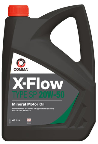 COMMA XFSP4L X-Flow Type SP 20W50 Oil, 4 Liter
