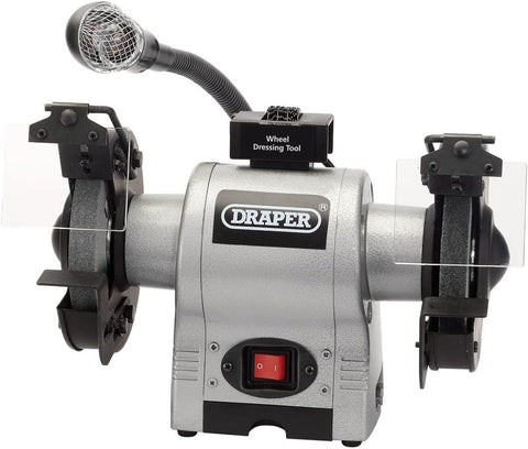 Draper 05097 200mm 550W 230V Heavy Duty Bench Grinder with Worklight