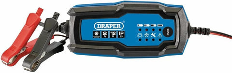 Draper 53488 12V Smart Charger and Battery Maintainer (2A)