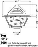 Wahler 3017.83 Thermostat, coolant