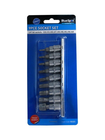 9 Pce 1/4" Torx Bit Socket Set (T10-T60) 01521
