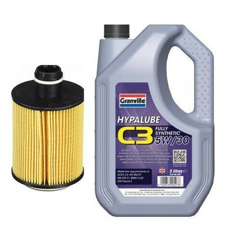 VAUXHALL INSIGNIA 2.0 CDTI ENGINE SERVICE KIT OIL FILTER & 5 LTR OIL 5W/30 13-17