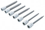7 Pce 3/8" Drive Extra Long Spline Socket Bit Set (M4 -M10) 01512