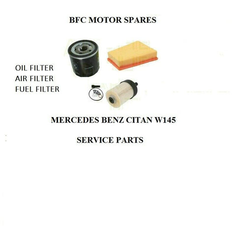 MERCEDES BENZ CITAN 1.5 DCI W145 SERVICE KIT OIL/AIR/FUEL FILTER 2012 ON