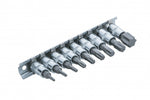 9 Pce 1/4" Torx Bit Socket Set (T10-T60) 01521
