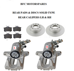 AUDI A3 MK2 2.0 TDI SPORTBACK S-LINE REAR PADS & DISCS REAR CALIPERS PAIR 03-13