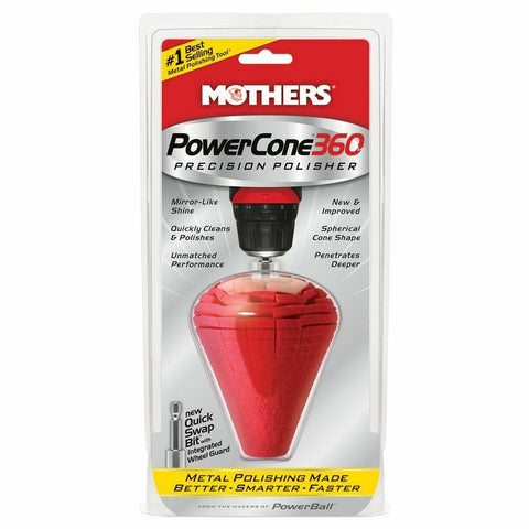 Mothers Power Cone Metal Polishing Drill Tool **USE ON ALLOY WHEELS, GRILLES