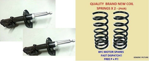TO FIT TOYOTA AYGO 1.0 12V FRONT SHOCKER ABSORBERS AND COIL SPRINGS PAIR