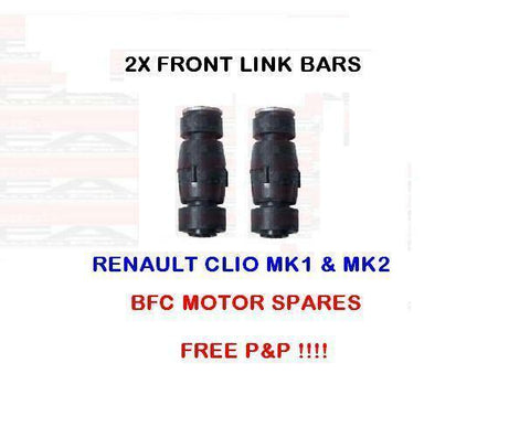 RENAULT CLIO FRONT ANTIROLL BAR STABILIZER DROP LINKS X 2