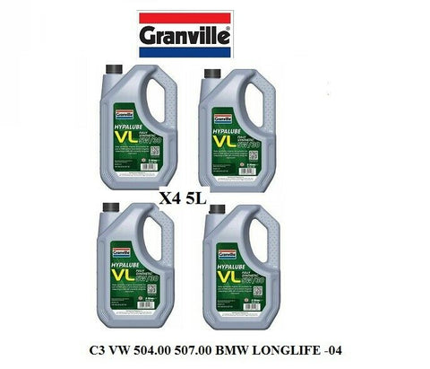 Granville HYPALUBE VL Fully Synthetic Oil 5w30 20 Litres VW 504.00 507.00 BMW 04