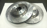 AUDI A7 3.0 TDI S-LINE FRONT DISCS DRILLED & GROVED VENTED 2010 ONWARDS 320MM