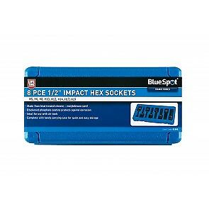 BlueSpot 8 Pce 1/2" Impact Hex Sockets (H5-H19)