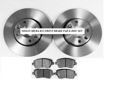 NISSAN MICRA K12 1.2 1.4 1.5 DCI FRONT BRAKE PADS AND DISC SET