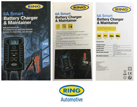 Ring Automotive 6A Smart Battery Charger & Maintainer