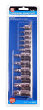 12 Pce 1/4" (T10-T40) & 3/8" (T40-T60) Torx Socket Set 01551