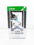 LUCAS H1 LightBooster 130% Brighter 12V 55W Halogen Headlamp Bulbs X2