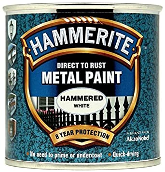 Hammerite Hammered White Metal Paint 250ml