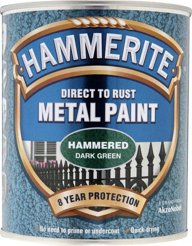 Hammerite METAL PAINT HAMMERED DARK GREEN 750ML
