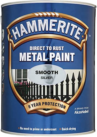 Hammerite METAL PAINT SMOOTH SILVER 5L