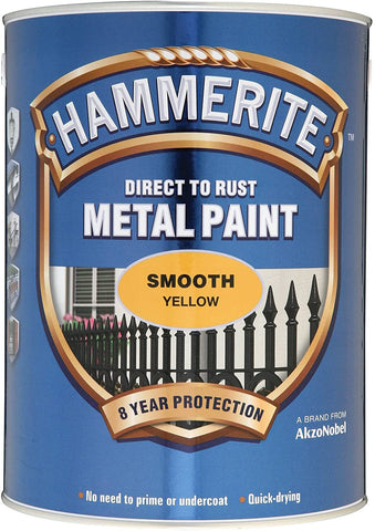Hammerite METAL PAINT SMOOTH YELLOW 5L