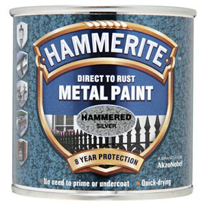 Hammerite Hammered Silver Metal Paint 250ml