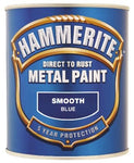 Hammerite Smooth Blue Metal Paint 250ml