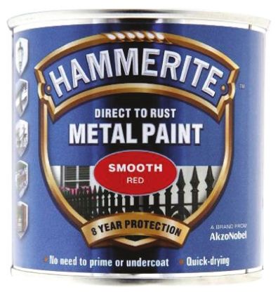 Hammerite Smooth Red Metal Paint 250ml