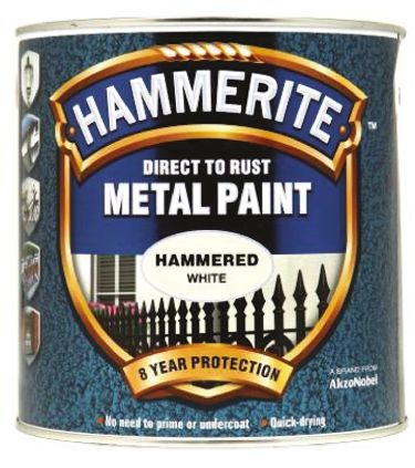 Hammerite 040 METAL PAINT HAMMERED WHITE 2.5L