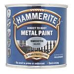 Hammerite Smooth Silver Metal Paint 250ml