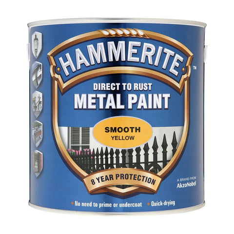 Hammerite 042 METAL PAINT SMOOTH YELLOW 2.5L