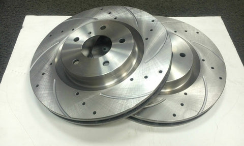 JAGUAR XF 2.2 DIESEL FRONT DISCS DRILLED AND GROOVED