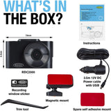 Ring Automotive RSDCR1000 Rearview Smart Dash Cam Full HD 1080p 30fps rear car camera dashcam, BLACK