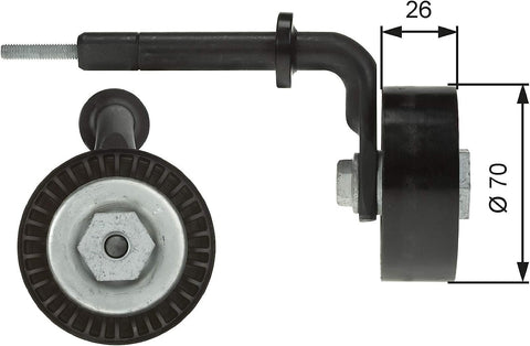 Gates T39005 Tensioner Pulley, Ribbed Drive Belt