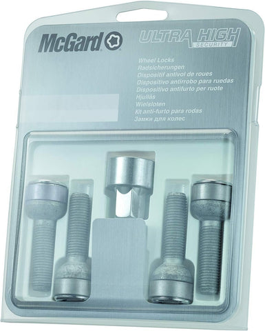28023SL Wheel Lock Bolts SL (Ultra High Security) M12 x 1,5, radius seat, shaft length 39,9 mm, Overall length 61,8 mm, Hex size 17mm, Key diameter 28,6 mm