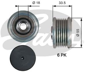 Gates OAP7216, Gates Replacement Freewheel Clutch Alternator OAP7216