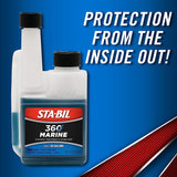 STA-BIL 360 Marine Ethanol Treatment and Fuel Stabilizer - Prevents Corrosion - Helps Clean Fuel System For Improved In-Season Performance - Treats Up To 1,280 Gallons, 1 Gallon. (22250), Gold