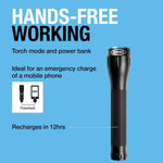 Ring Automotive RIT1060 Zoom750 LED USB Rechargeable Inspection Torch & Power Bank,Black/Blue